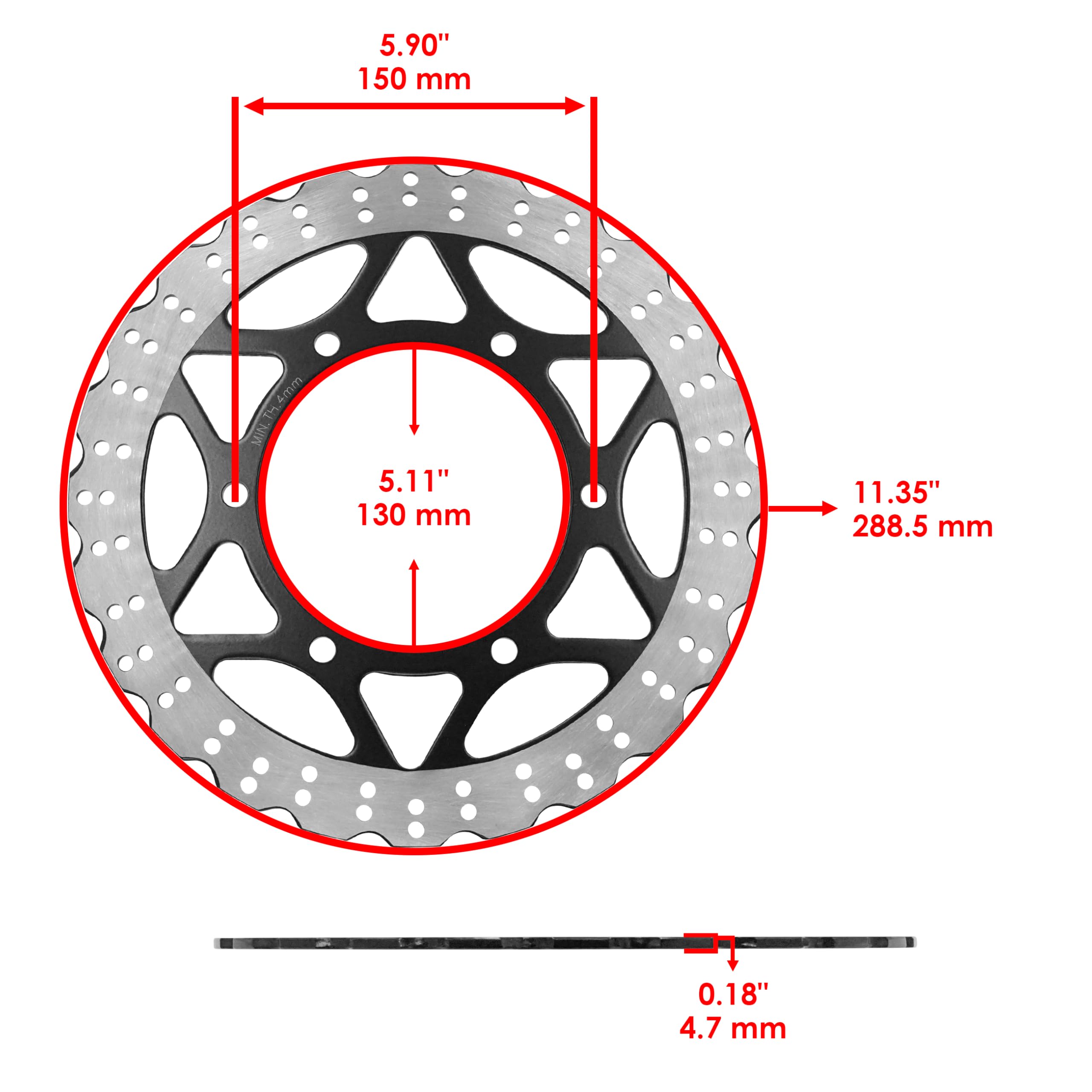Amazon.com: Caltric Front Rear Brake Disc Rotor Compatible with
